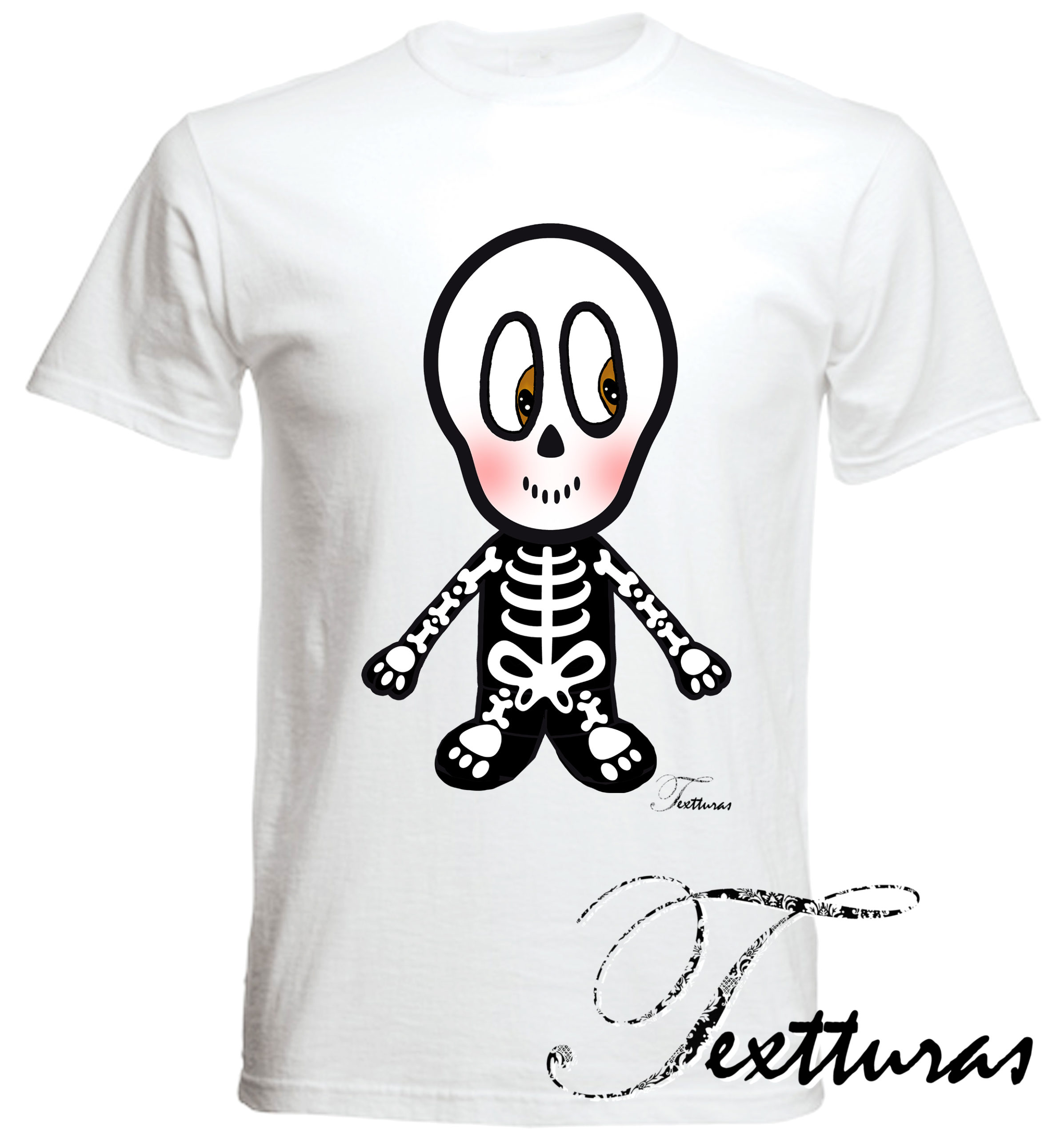 Disgusto Metropolitano nicotina Camiseta Esqueleto – TEXTTURAS